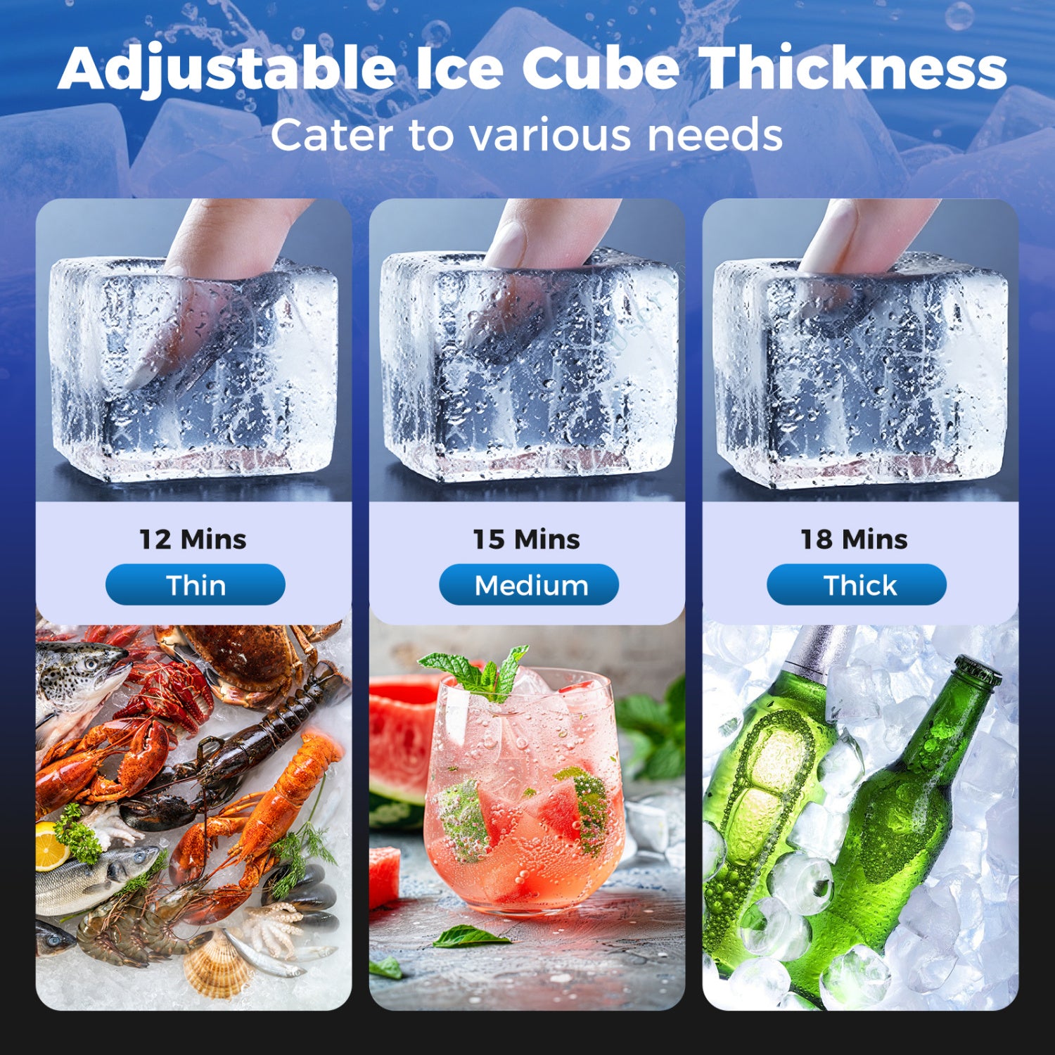 Commercial Ice Maker, 25 lbs Storage Capacity, Home Bar Cafe Ice Makers at Gallery Canada