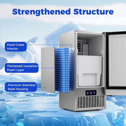 Commercial Ice Maker, 25 lbs Storage Capacity, Home Bar Cafe Ice Makers at Gallery Canada