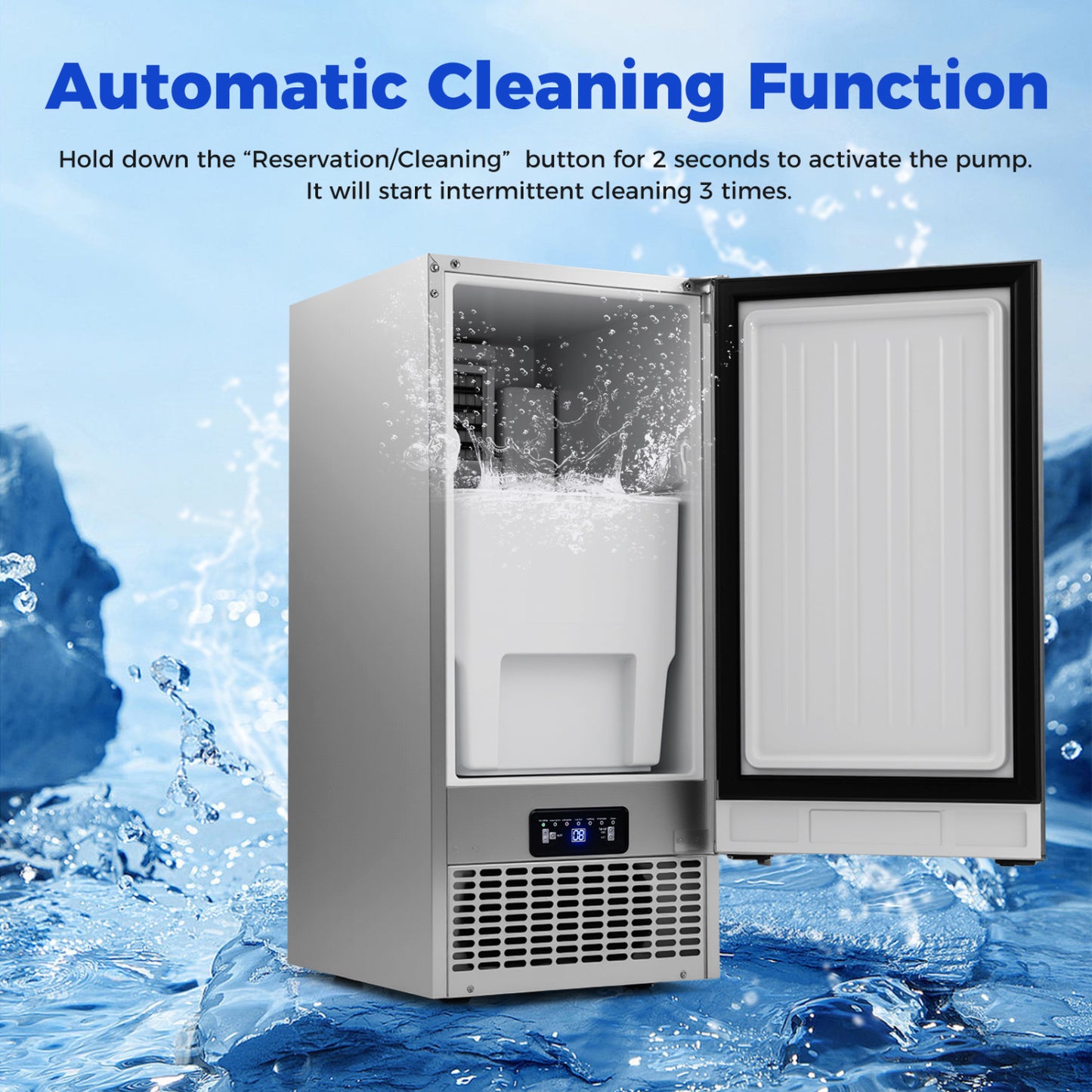 Commercial Ice Maker, 25 lbs Storage Capacity, Home Bar Cafe Ice Makers at Gallery Canada