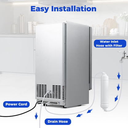 Commercial Ice Maker, 25 lbs Storage Capacity, Home Bar Cafe Ice Makers at Gallery Canada