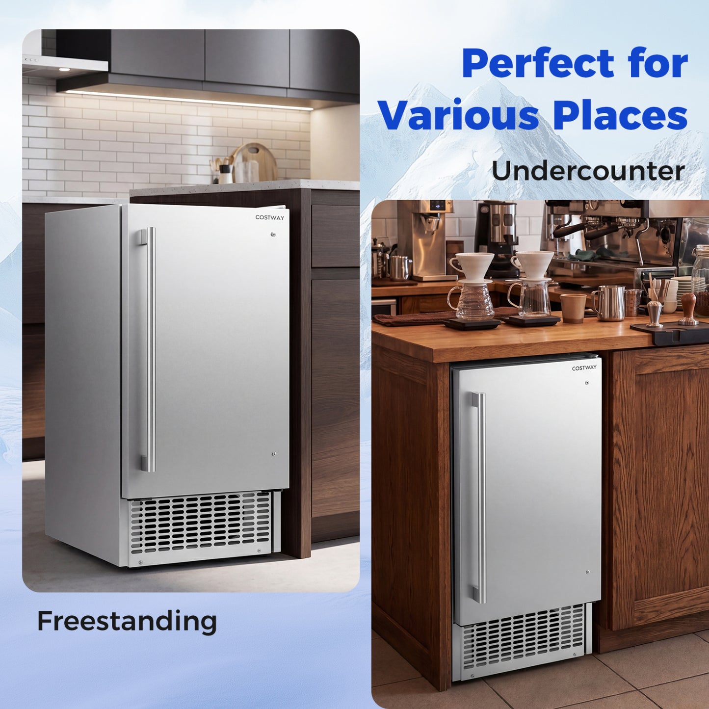 Commercial Ice Maker, 25 lbs Storage Capacity, Home Bar Cafe Ice Makers at Gallery Canada
