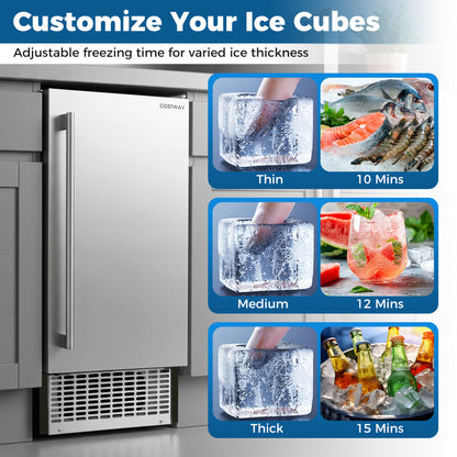 Commercial Under Counter Ice Maker, 90 lbs/Day, Silver Ice Makers at Gallery Canada