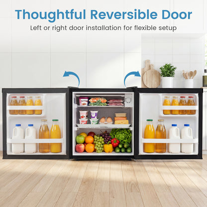 Compact Mini Fridge with 7-Level Adjustable Thermostat, Black Refrigerators at Gallery Canada
