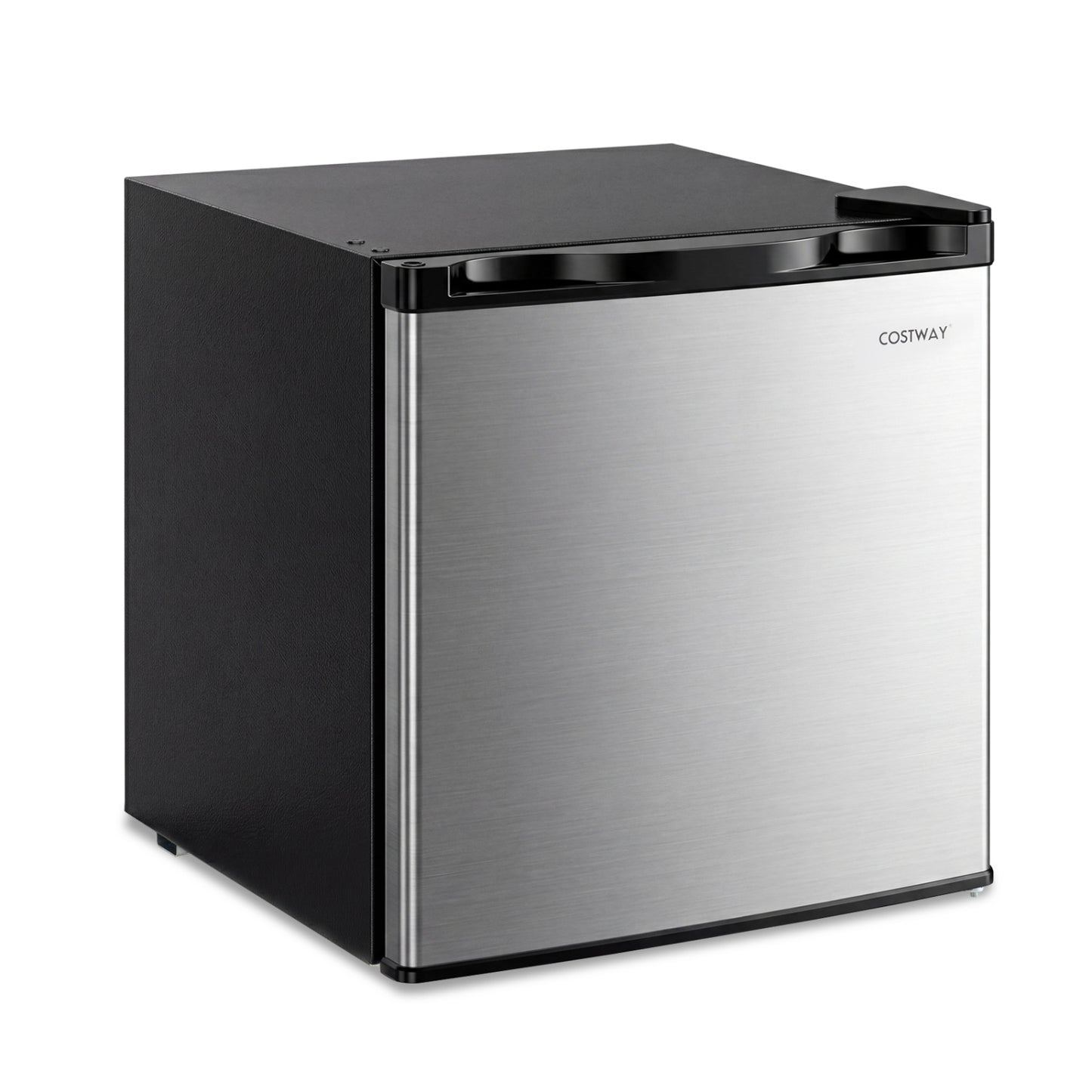 Compact Mini Fridge with 7-Level Adjustable Thermostat, Silver Refrigerators Silver at Gallery Canada