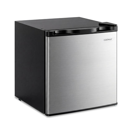 Compact Mini Fridge with 7-Level Adjustable Thermostat, Silver Refrigerators Silver at Gallery Canada