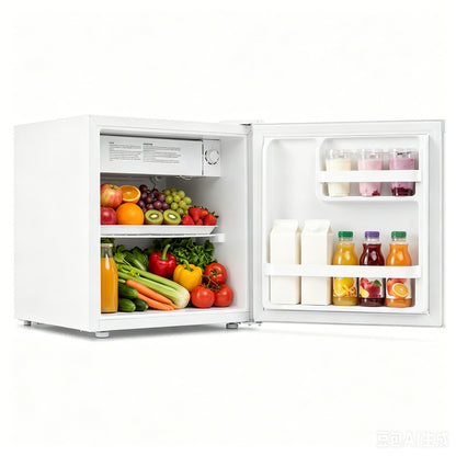 Compact Mini Fridge with 7-Level Adjustable Thermostat, White Refrigerators at Gallery Canada
