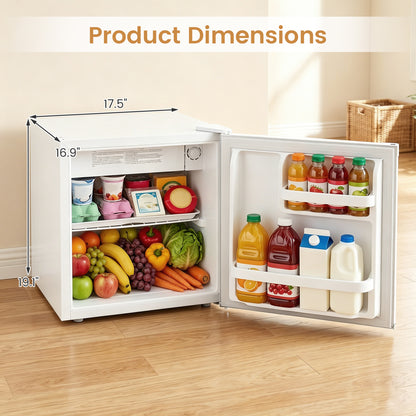Compact Mini Fridge with 7-Level Adjustable Thermostat, White Refrigerators at Gallery Canada