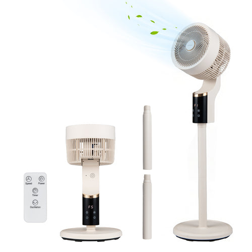Compact Oscillating Fan, 70° Oscillation, 90° Tilt, White