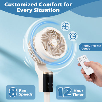 Compact Oscillating Fan, 70° Oscillation, 90° Tilt, White Fans at Gallery Canada