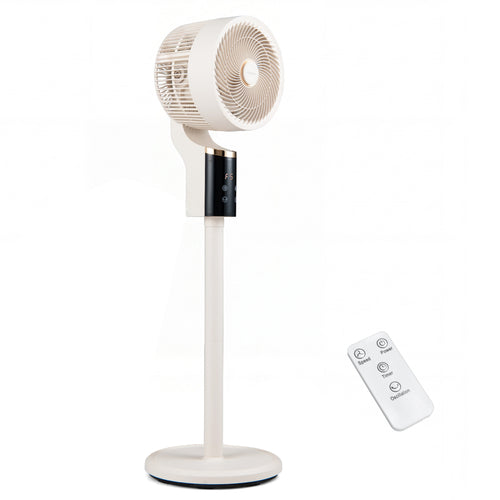 Compact Oscillating Fan, 70° Oscillation, 90° Tilt, White