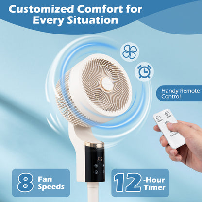 Compact Oscillating Fan, 70° Oscillation, 90° Tilt, White Fans at Gallery Canada