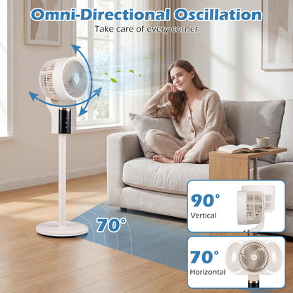 Compact Oscillating Fan, 70° Oscillation, 90° Tilt, White Fans at Gallery Canada
