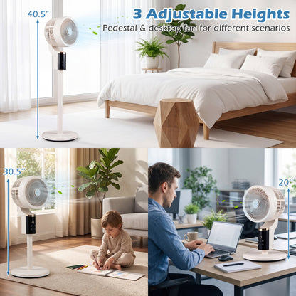 Compact Oscillating Fan, 70° Oscillation, 90° Tilt, White Fans at Gallery Canada