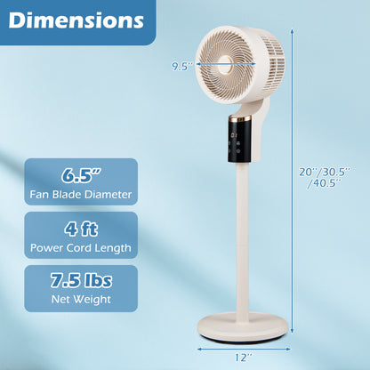 Compact Oscillating Fan, 70° Oscillation, 90° Tilt, White Fans at Gallery Canada