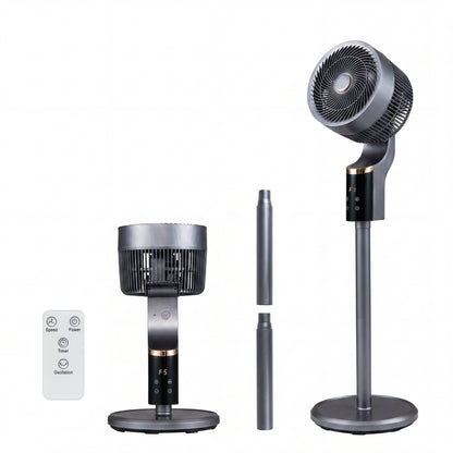Compact Oscillating Standing Fan, Gray Fans at Gallery Canada