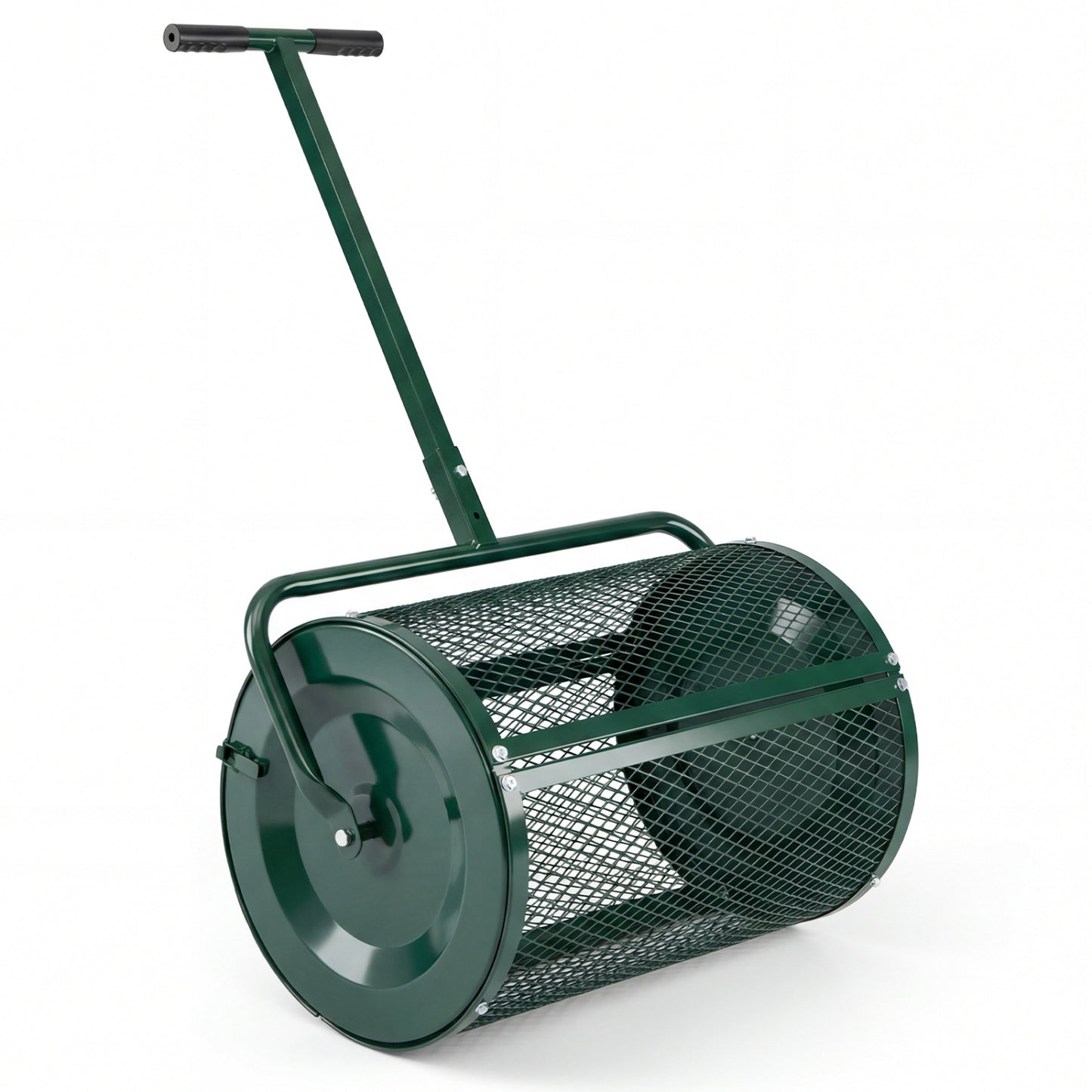24 Inch Peat Moss Compost Spreader Roller, Height Adjustable T Handle, Green Lawn Care Tools Green at Gallery Canada