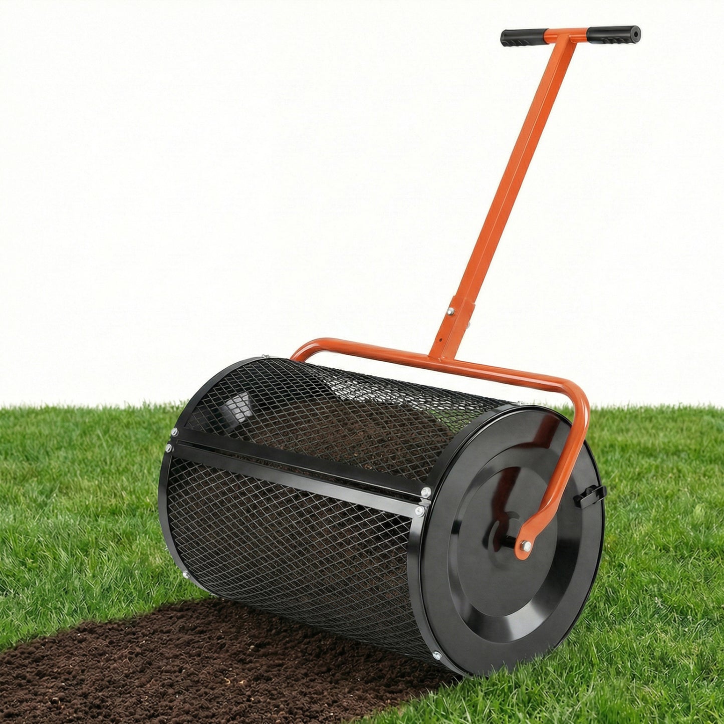 24 Inch Compost Spreader, Height Adjustable T Handle, Orange Lawn Care Tools at Gallery Canada