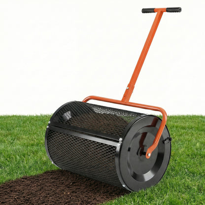 24 Inch Compost Spreader, Height Adjustable T Handle, Orange Lawn Care Tools at Gallery Canada