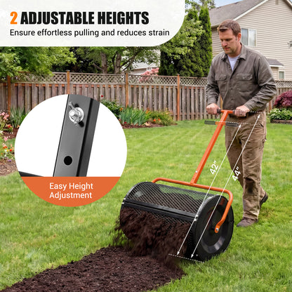 24 Inch Compost Spreader, Height Adjustable T Handle, Orange Lawn Care Tools at Gallery Canada