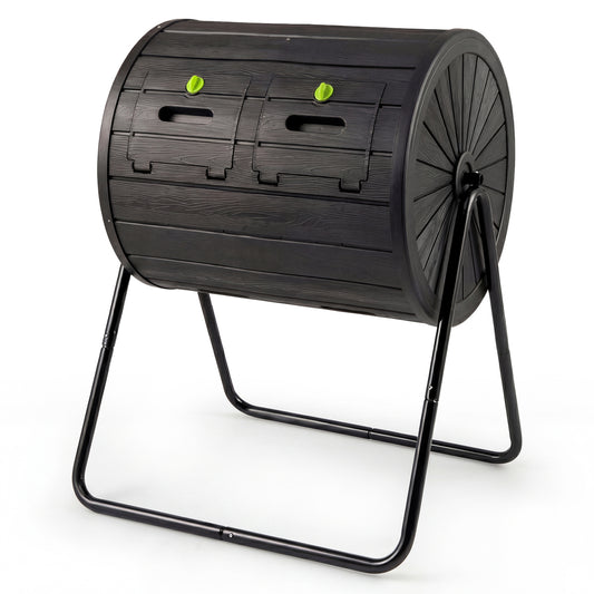 Compost Tumbler 37.5 Gallon Large Outdoor Compost Bin, Black Garden Tools Black at Gallery Canada
