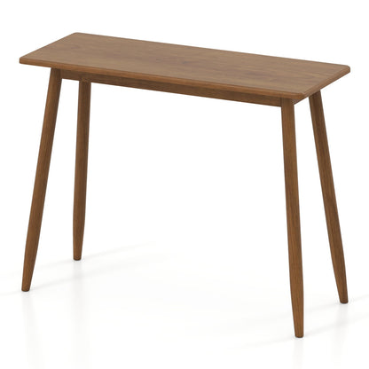 Computer Desk with Rubber Wood Legs, Walnut