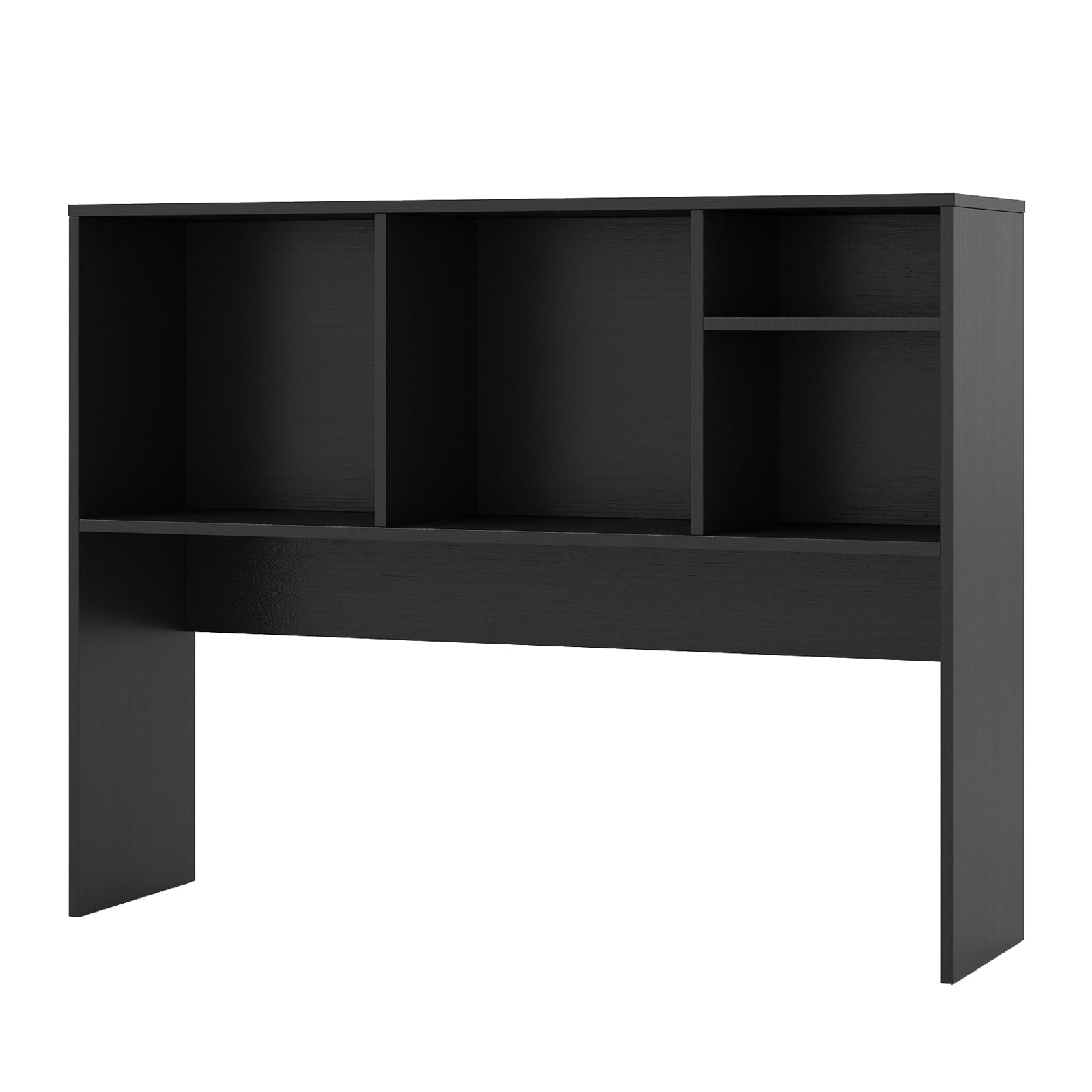 Computer Desktop Bookcase with 4 Cubbies and Open Back Compartment-DK, Black Bookcases at Gallery Canada