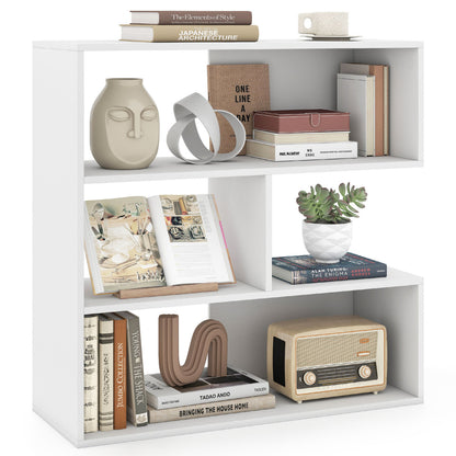 Bibliothèque concave, 3 étagères ouvertes, blanc