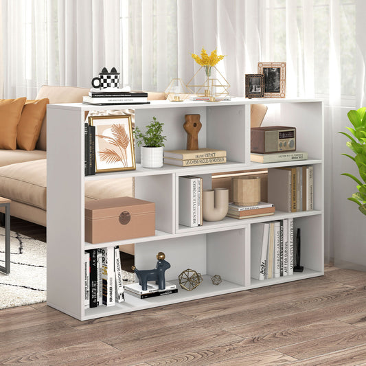 Concave & Convex Bookshelf Set, 3 Shelves, Anti-Toppling, White Bookcases White at Gallery Canada