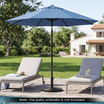 Concrete Patio Umbrella Base, Rattan Pattern, Black Outdoor Umbrella Bases at Gallery Canada