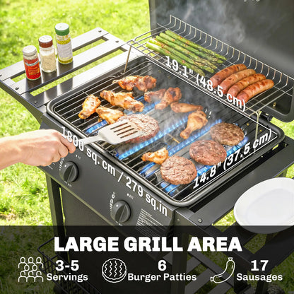 2-Burner Propane Gas Grill, 18000 BTU, Black Propane Gas Grills at Gallery Canada