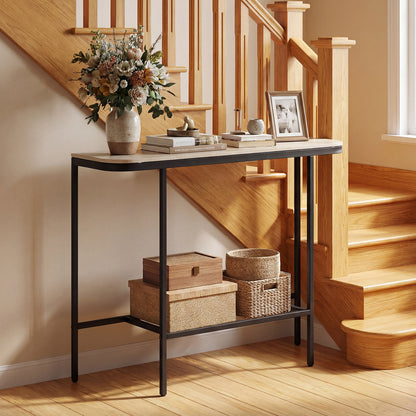 44-Inch Console Table, Faux Marble Top, Metal Frame, Gray Console Tables at Gallery Canada