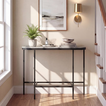 44-Inch Console Table, Faux Marble Top, Metal Frame, Gray Console Tables at Gallery Canada