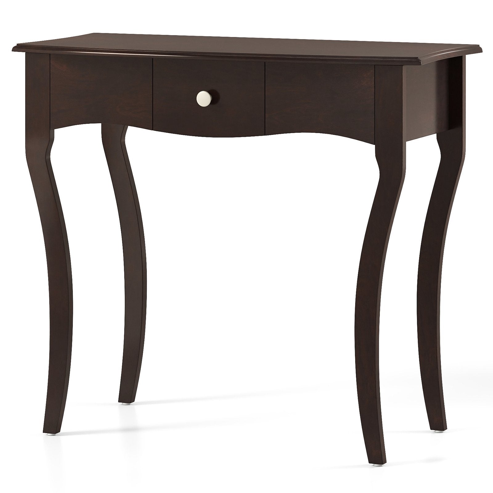 Console Table with Drawer and Solid Wood Frame, Espresso Console Tables at Gallery Canada