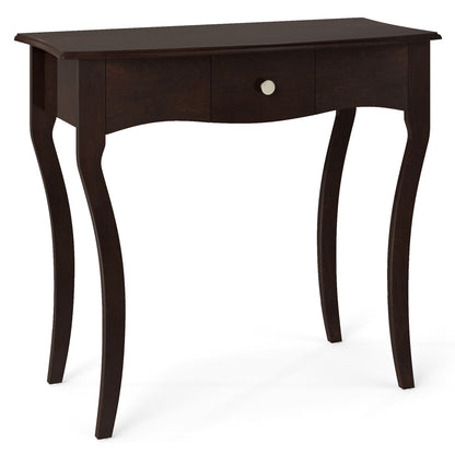 Console Table With Drawer, Solid Wood Frame, Espresso Console Tables at Gallery Canada
