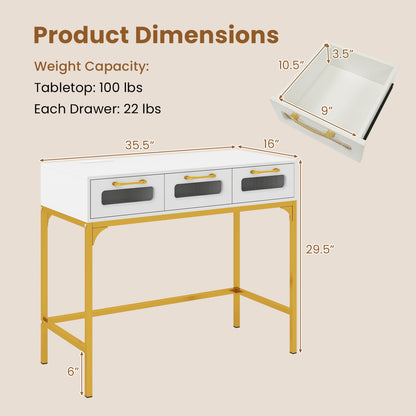 Console Table With LED Lighting, Charging Station, White Console Tables at Gallery Canada