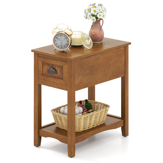 Contemporary Side Table With Drawer, Yellow End & Side Tables Yellow at Gallery Canada