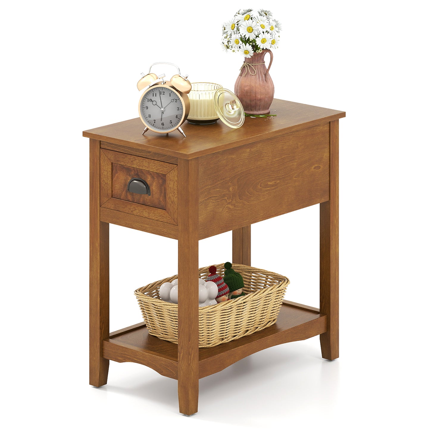 Contemporary Side Table With Drawer, Yellow End & Side Tables at Gallery Canada