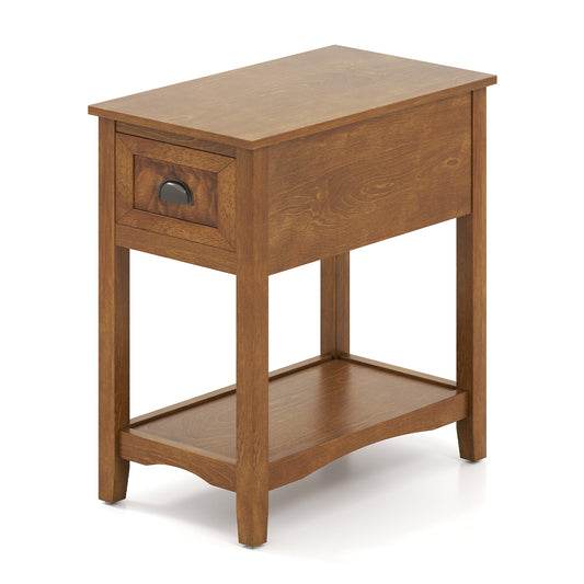 Contemporary Side Table With Drawer, Yellow End & Side Tables Yellow at Gallery Canada