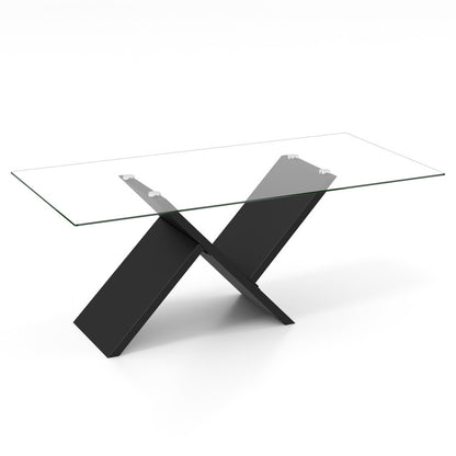 Modern 3-Seat Teddy Velvet Sofa, 47-Inch Glass Coffee Table Living Room at Gallery Canada