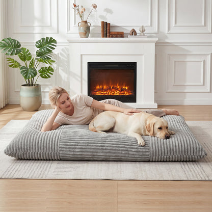 Convertible Bean Bag Sofa, Corduroy, Gray