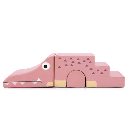 Convertible Kids Play Couch Sofa with Removable Velvet Covers-PI, Pink Climbers & Slides at Gallery Canada