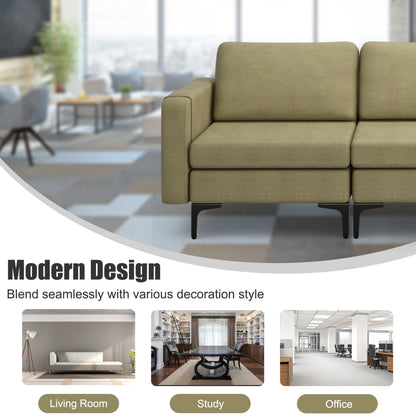 Convertible Leather Sofa Couch, 3-Seat, With USB Ports, Green Sofas & Loveseats at Gallery Canada