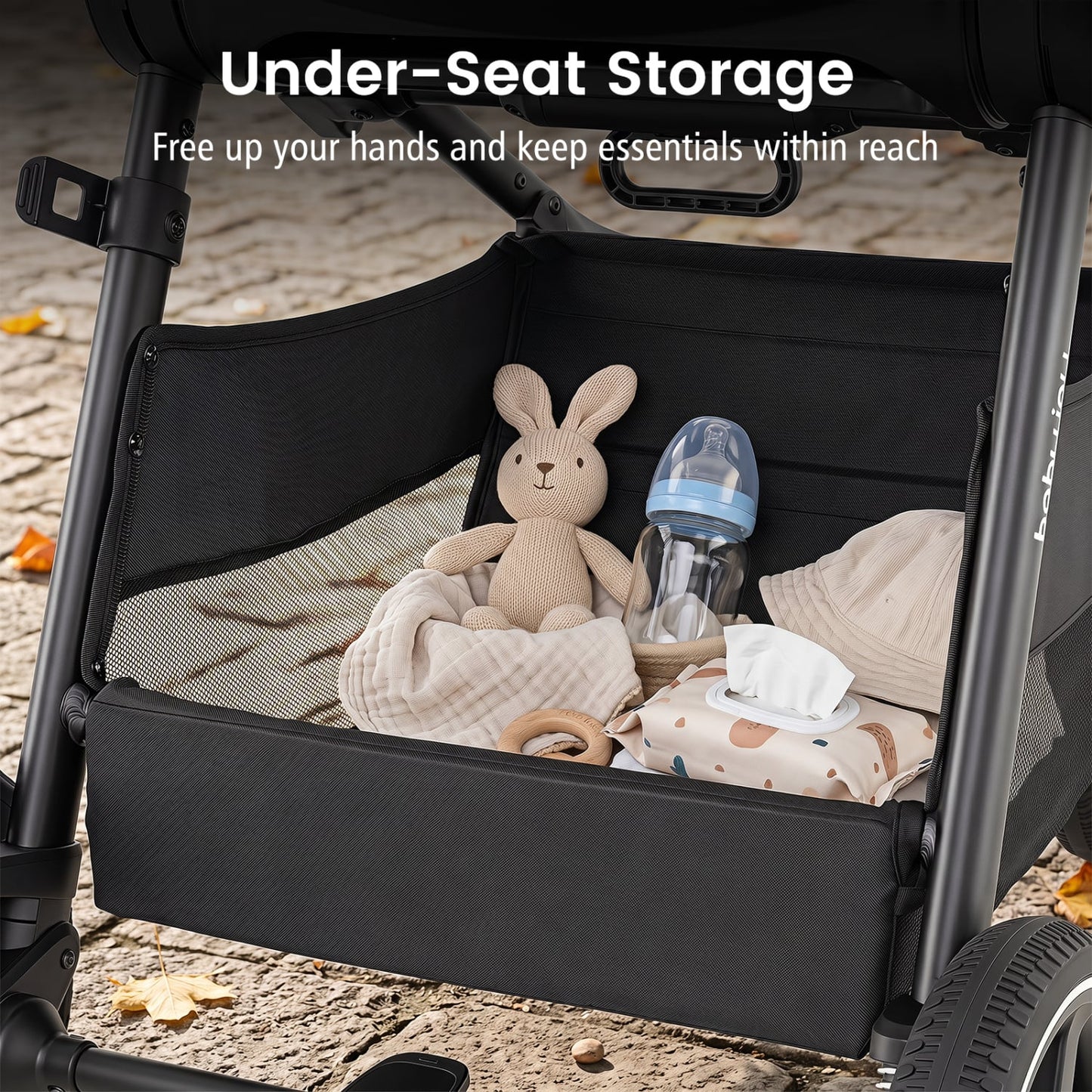Poussette de voyage convertible pour bébé, grise