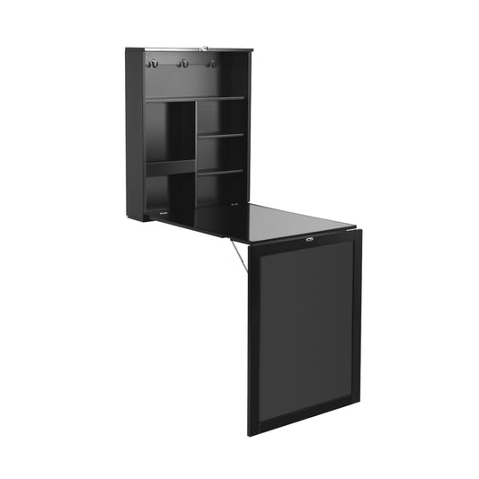 Convertible Wall Mounted Table With Chalkboard, Black Laptop Tables & Printer Stands Black at Gallery Canada
