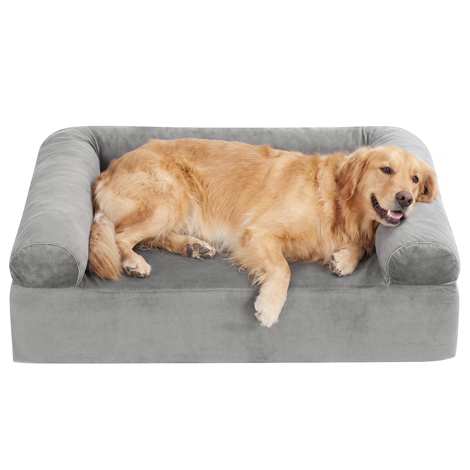 Cooling Gel Memory Foam Dog Bed, Medium, Light Gray Dog Supplies Light Gray at Gallery Canada