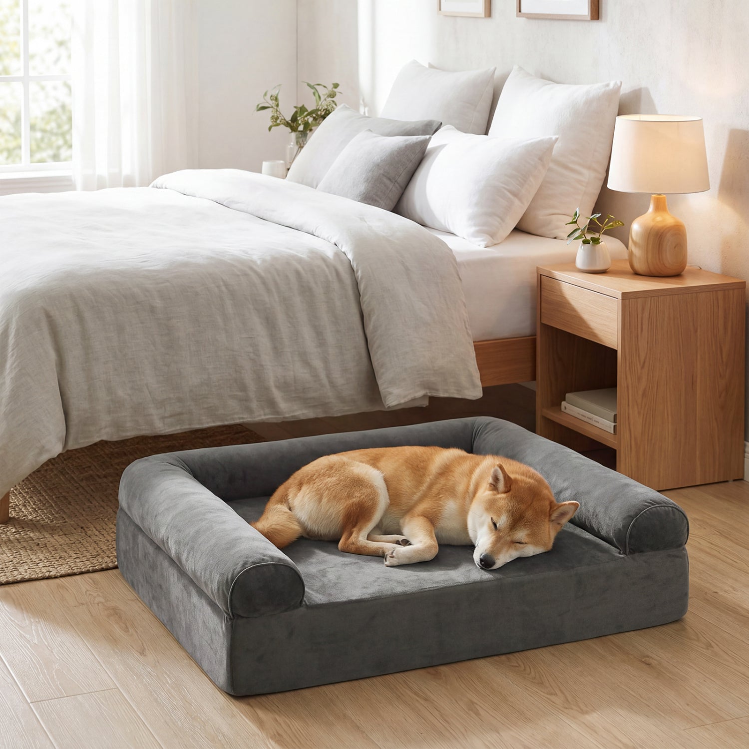 Cooling Gel Memory Foam Dog Bed, Medium, Dark Gray Dog Supplies at Gallery Canada