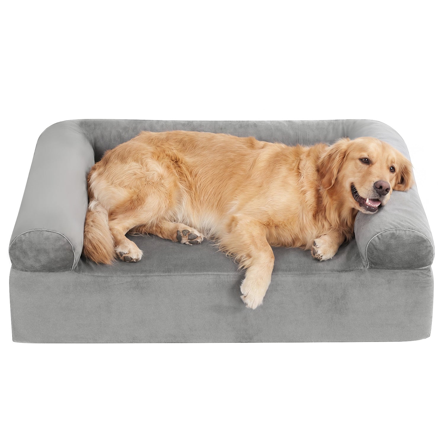 Cooling Gel Memory Foam Dog Bed, Medium, Light Gray Dog Supplies at Gallery Canada