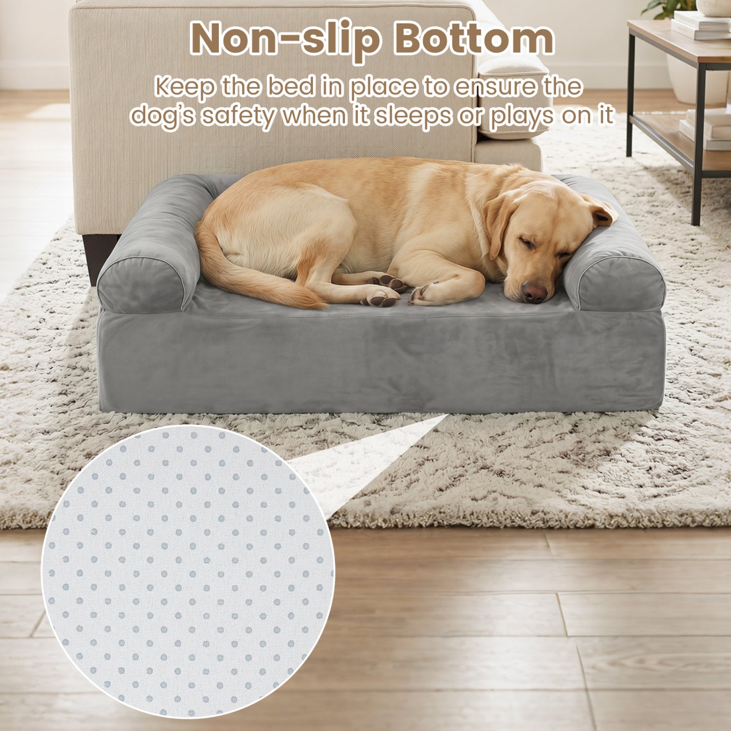 Cooling Gel Memory Foam Dog Bed, Medium, Light Gray Dog Supplies at Gallery Canada