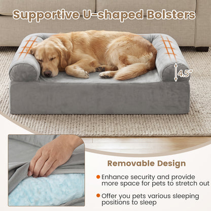 Cooling Gel Memory Foam Dog Bed, Medium, Light Gray Dog Supplies at Gallery Canada