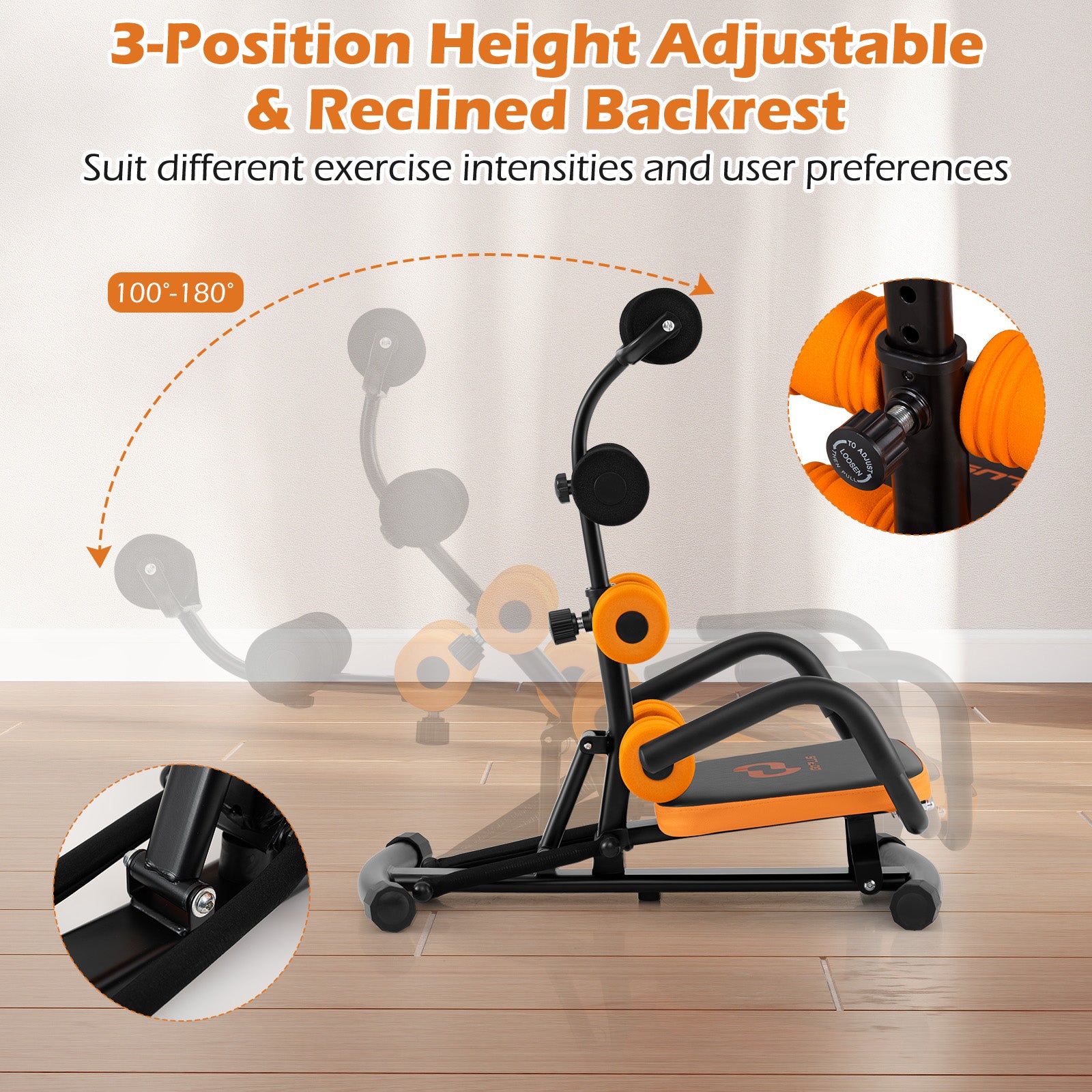 Core Fitness Abdominal Trainer Crunch Exercise Bench Machine, Black Benches Racks & Bars at Gallery Canada